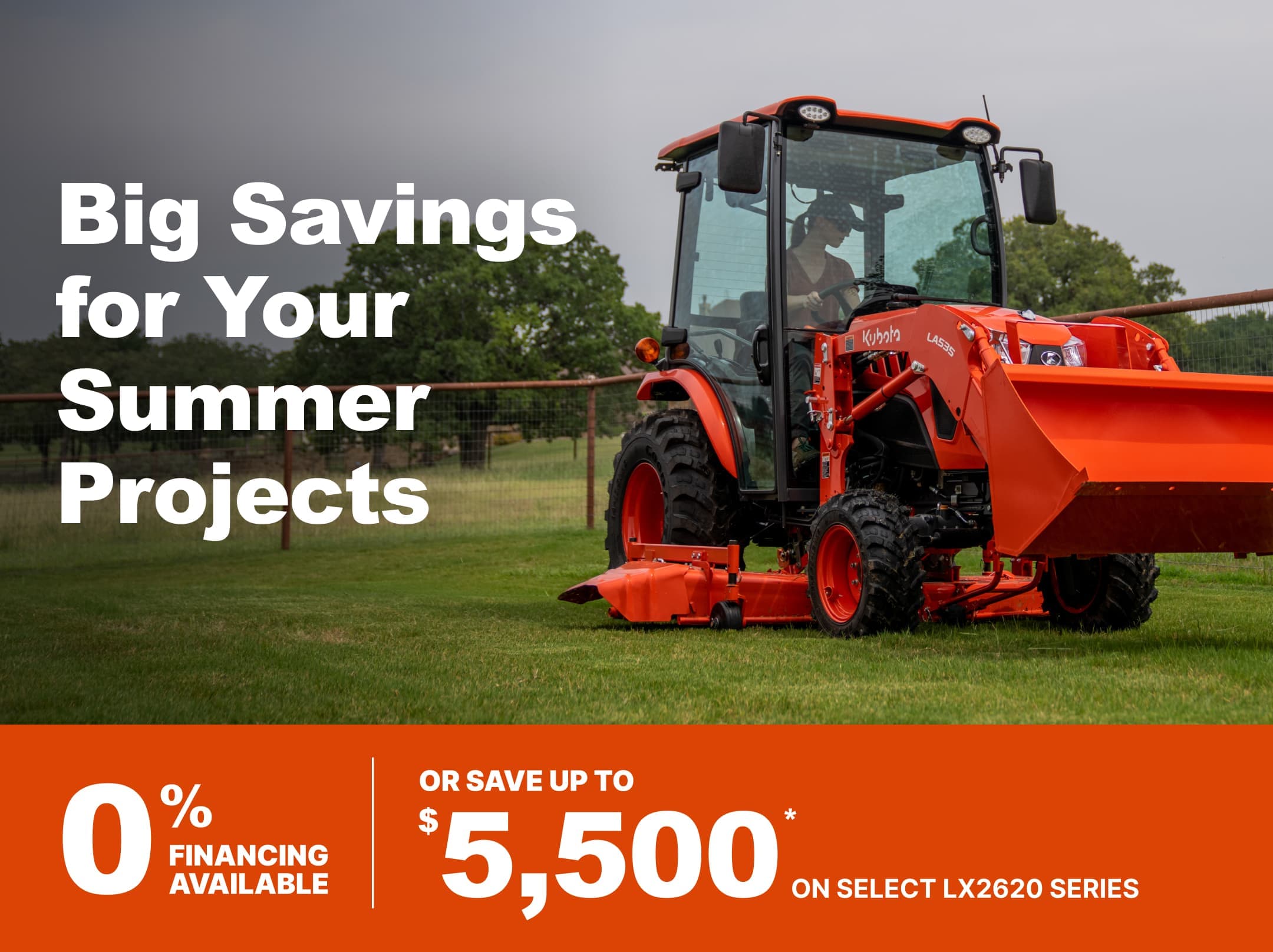 Save on Select LX, L02 and BX Series Tractors